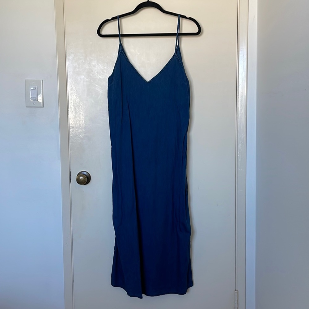 Topshop Moto indigo slip dress size US 8